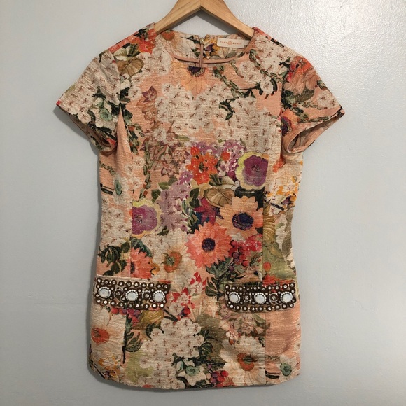 {Tory Burch} Garden Party Floral Jillian Tunic - Picture 3 of 14